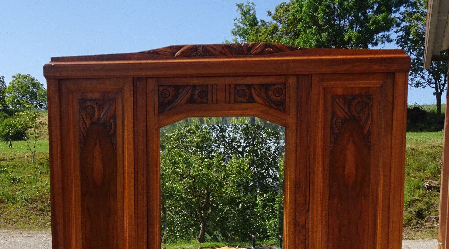 3-door walnut cabinet and walnut bramble