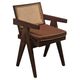 Pierre Jeanneret, original SI-28-B armchair in teak and caning, Mid-Century Modern