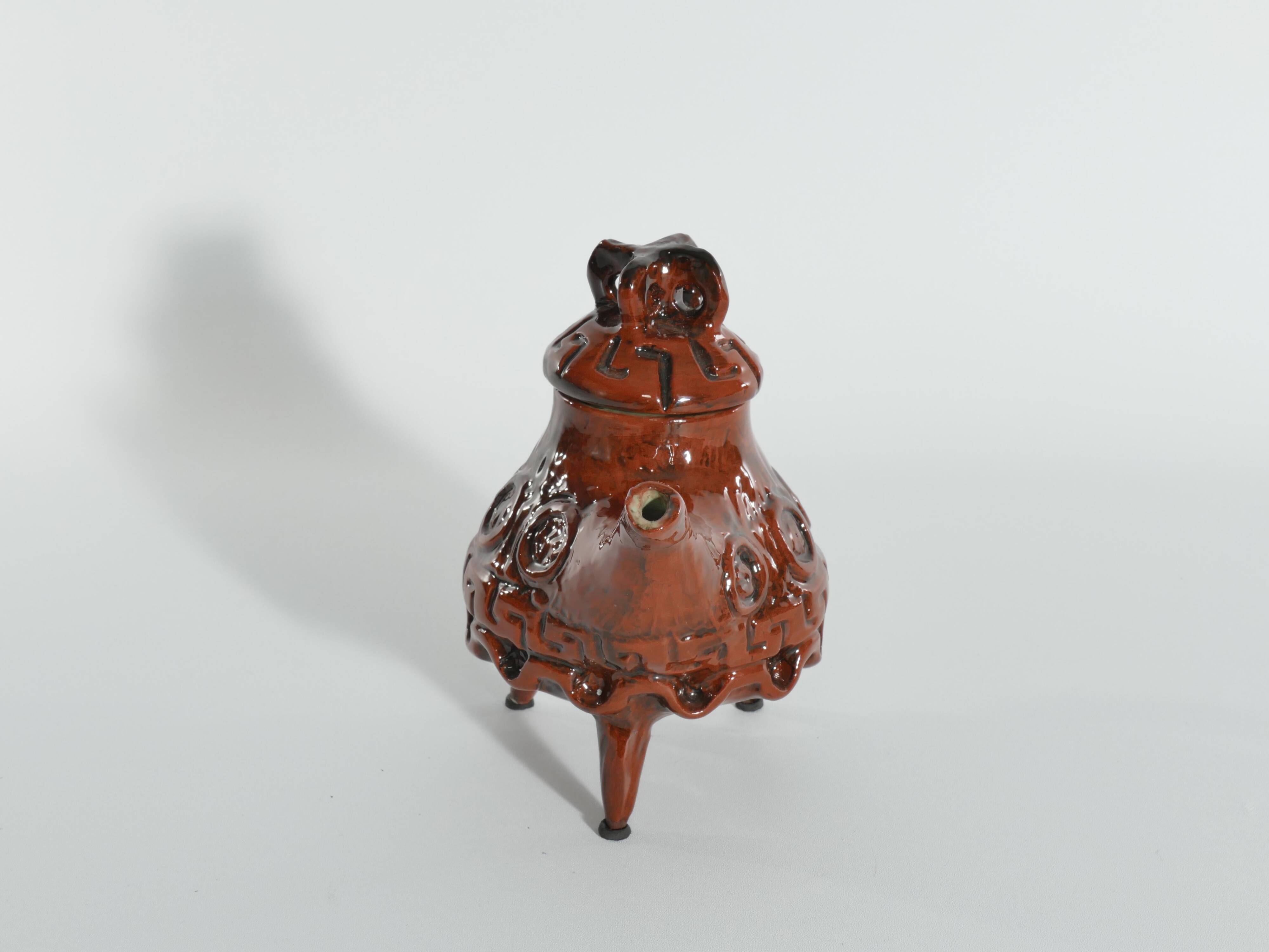 Vintage Playful Teapot with Crab-like Features by Allan Hellman Sweden 1982