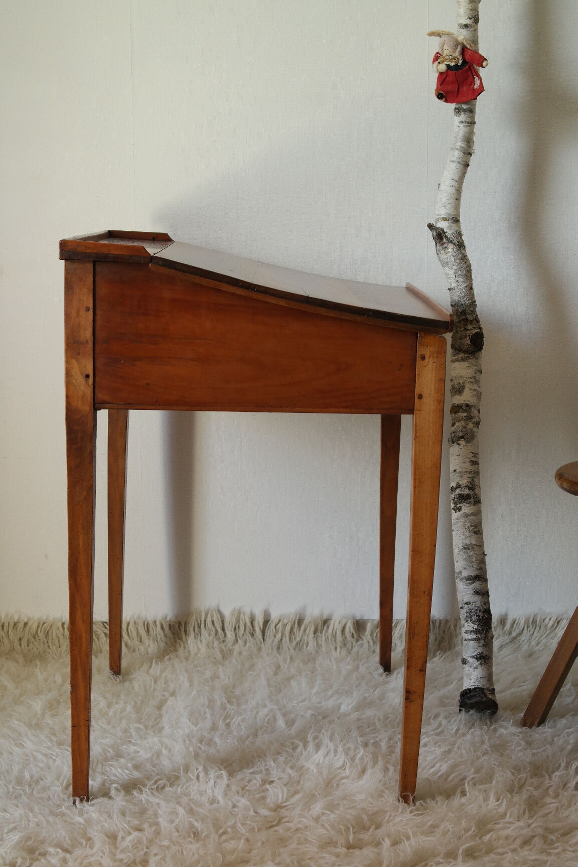 Old schoolboy walnut desk