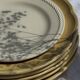 Set of 4 small vintage white dessert plates D21