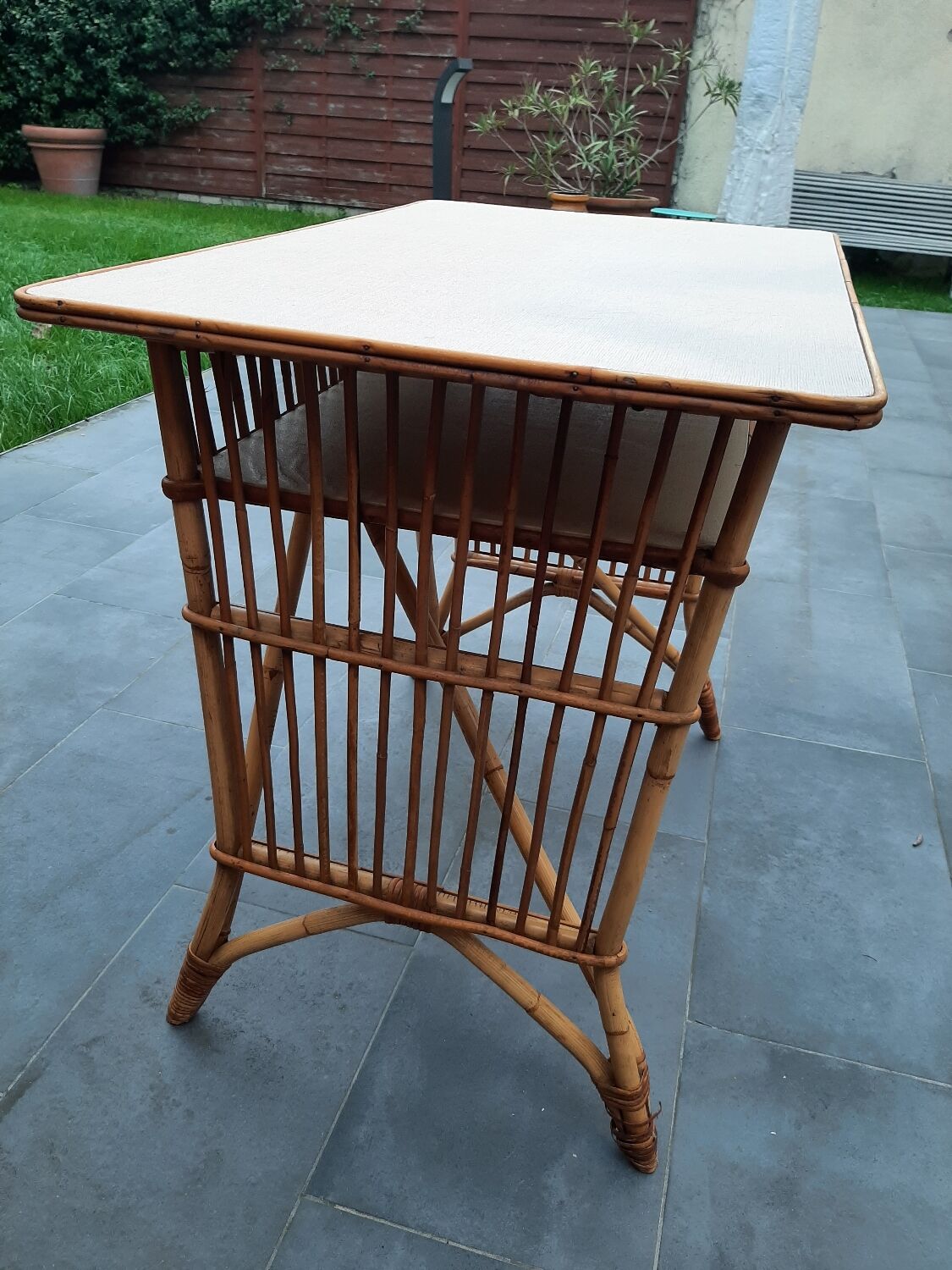 Vintage rattan desk