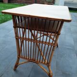 Bureau en rotin vintage