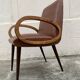 Mid Century Scandinavian vintage retro armchair with oval armrests.