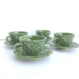Coffee service ceramic cabbage leaf