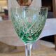 4 colored Lorraine crystal wine glasses