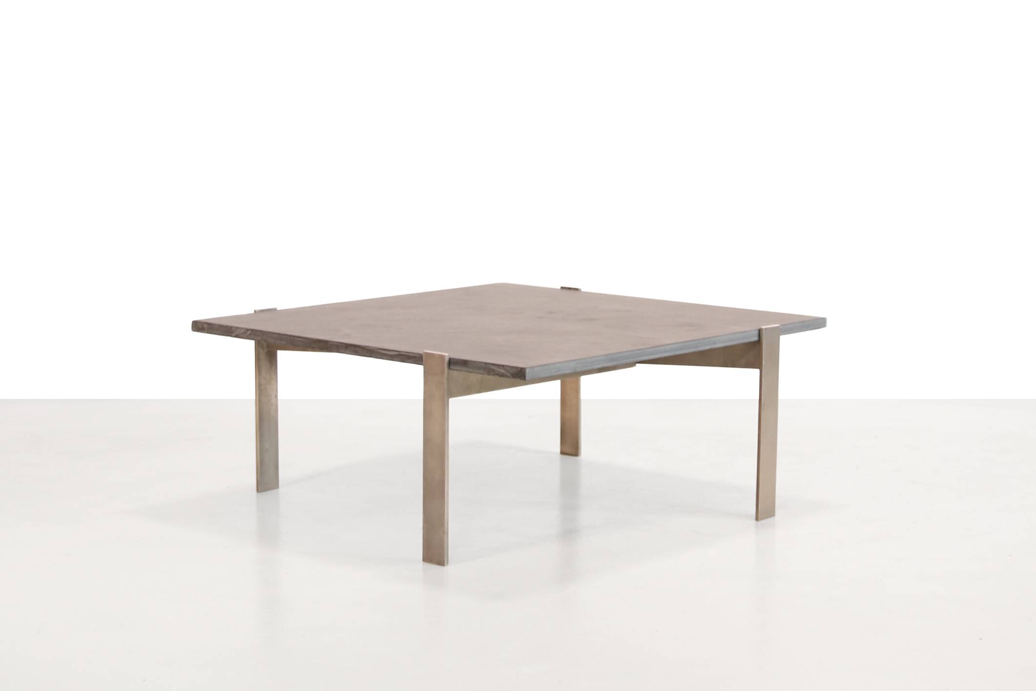 Square Coffee Table with Slate Top Designed by Rob Parry