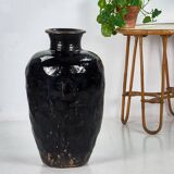Vase ancien en céramique émaillée (vers 1850)