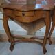 Curved console in Louis XV / Art Nouveau style made of solid wood.