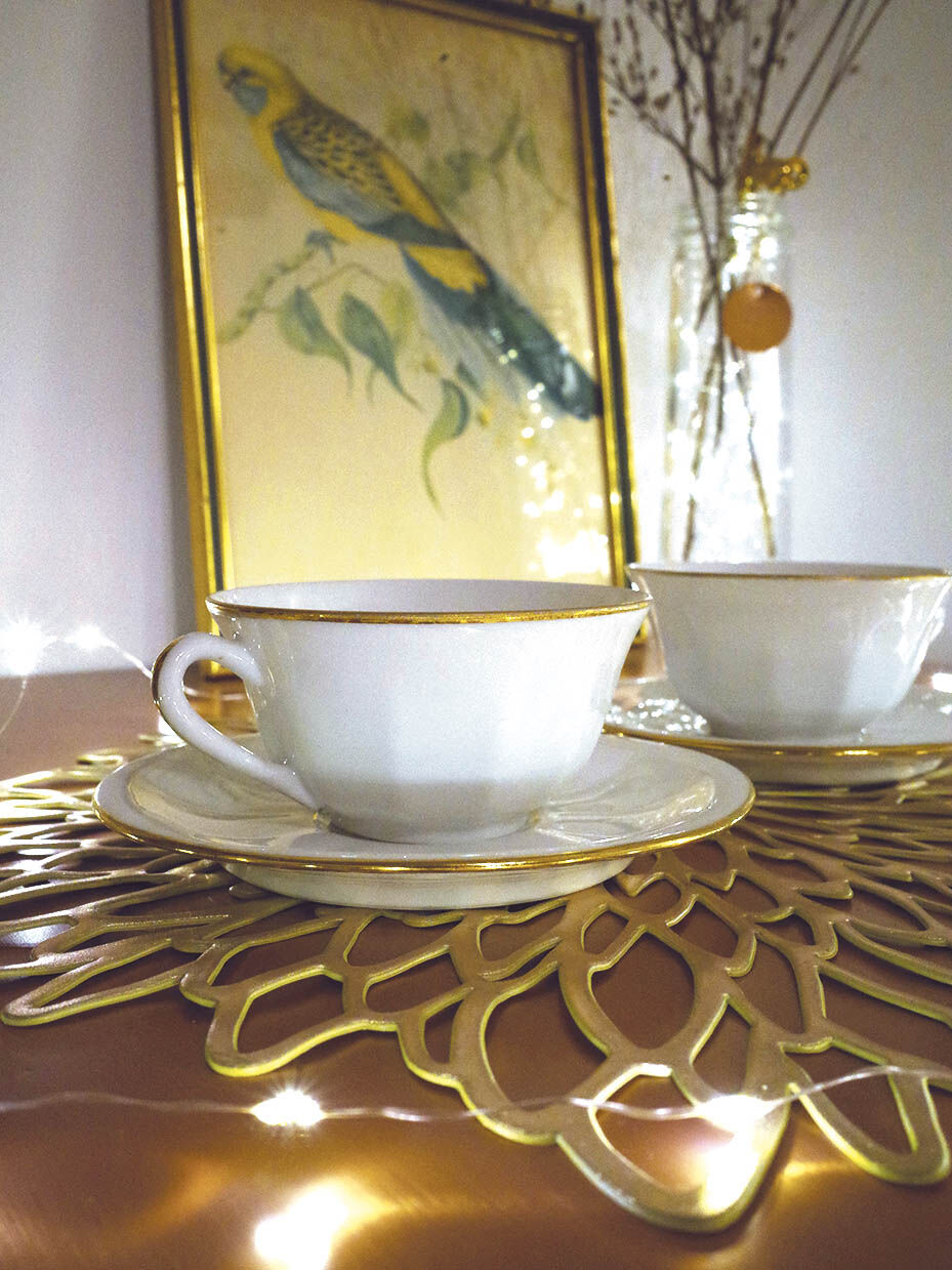 Set of 2 cups in Massé and Surget porcelain
