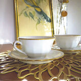 Set of 2 cups in Massé and Surget porcelain