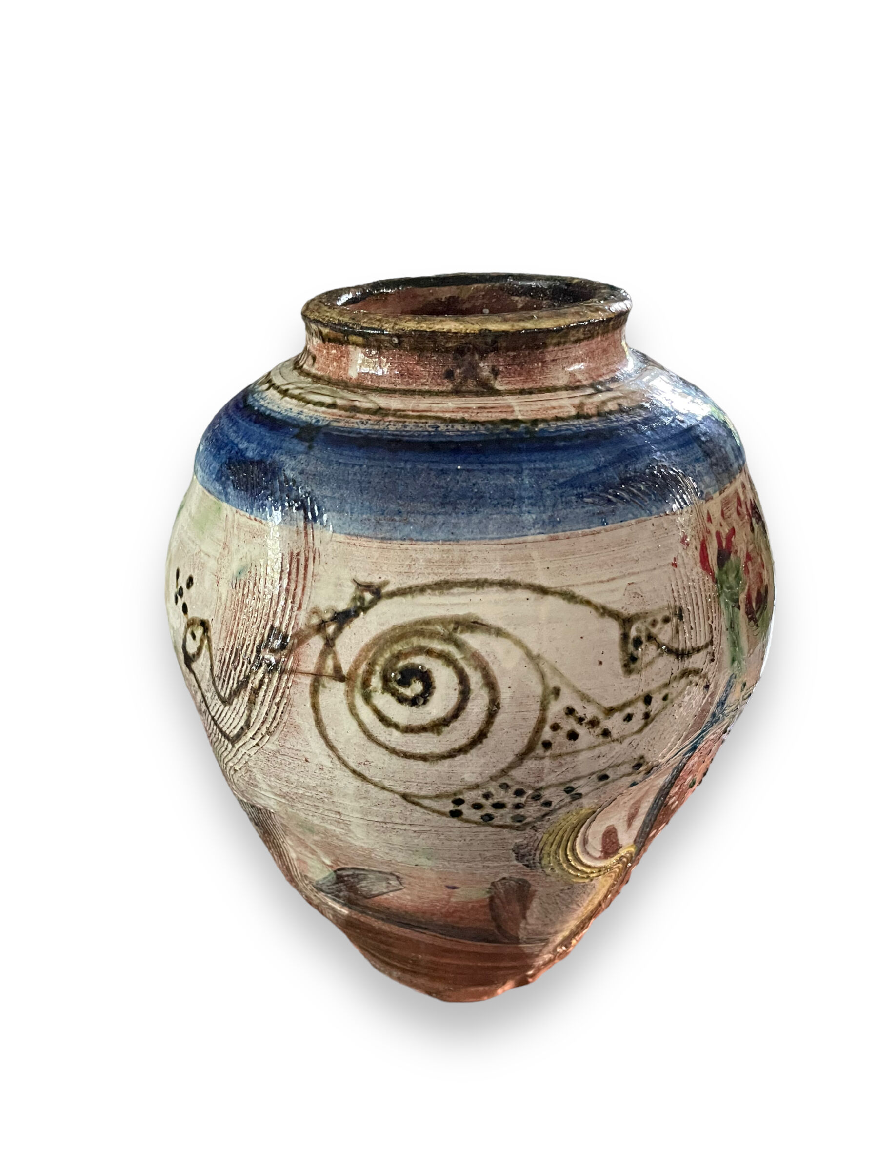 Glazed terracotta vase thierry basile