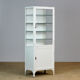 Medical Iron And Glass Cabinet, 1940s