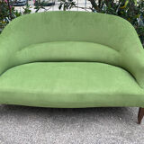 Green velvet toad sofa