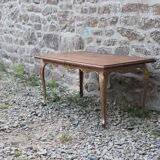 Table basse ancienne dorée et bois