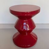ZigZag Red Bordeaux Stool POlS POTTEN