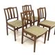 Set of 4 Scandinavian beech chairs, Sweden, 1960