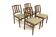 Set of 4 Scandinavian beech chairs, Sweden, 1960