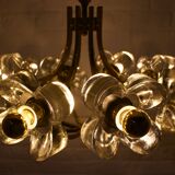 Lustre en laiton & fleurs Simon & Schelle.