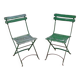 Paire de chaises de bistrot jardin pliable ancienne