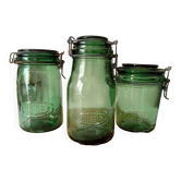Set of 3 old Solidex jars from the 1930s
