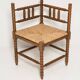 Mid-century provincial antique bobbin corner chair, France, 1940s.