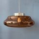 Suspension Space Age UFO en plexiglas orange/marron