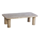 Travertine coffee table in the style of Angelo Mangiarotti, 1970.