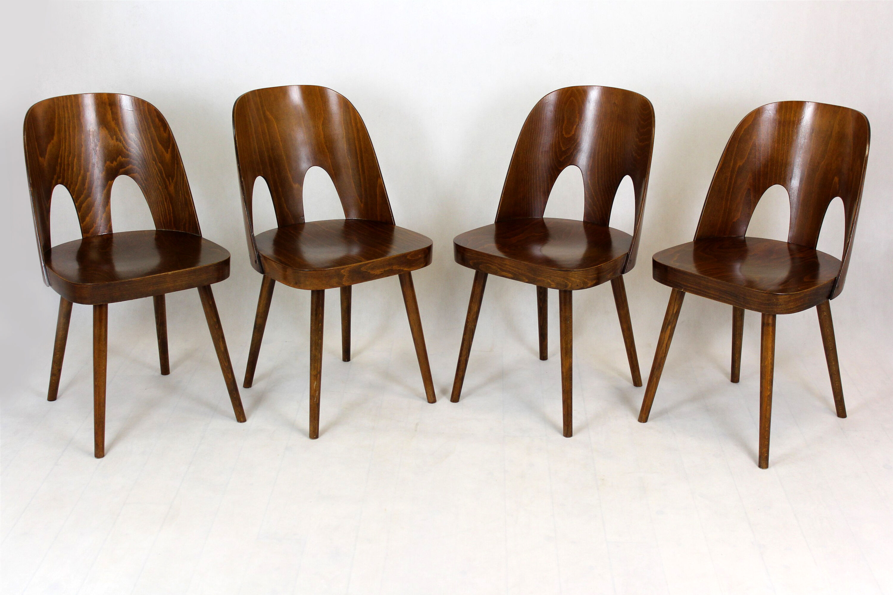 Wooden chairs by Oswald Haerdtl for Ton, 1950
