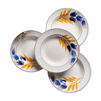 4 assiettes creuses HBCM