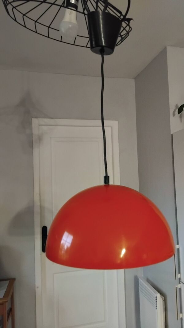 Suspension lustre vintage space age année 70