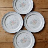 Assiettes à dessert vintage porcelaine Country Basket collection made in Ja
