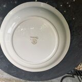Hollow dish and saucière ceranord frsnce in semi white porcelain and vintage and collector's mint