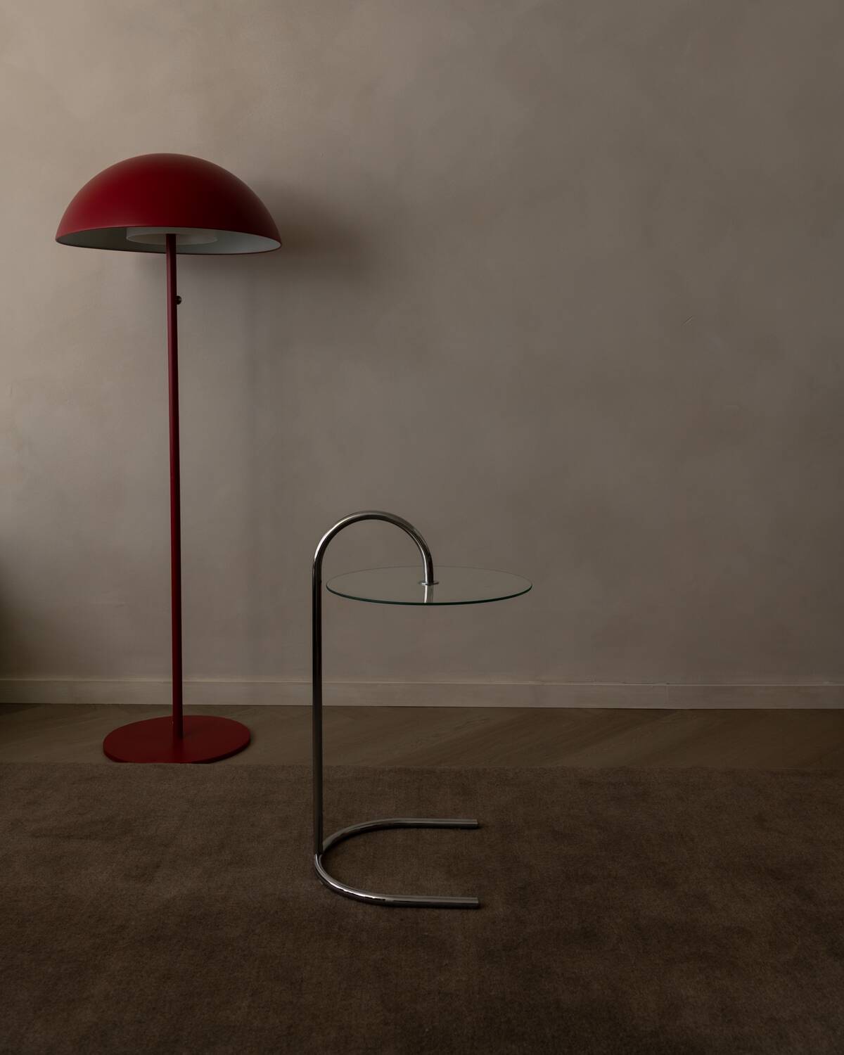 Vintage IKEA RY side table by Tord Björklund – Chrome and glass – Postmodern