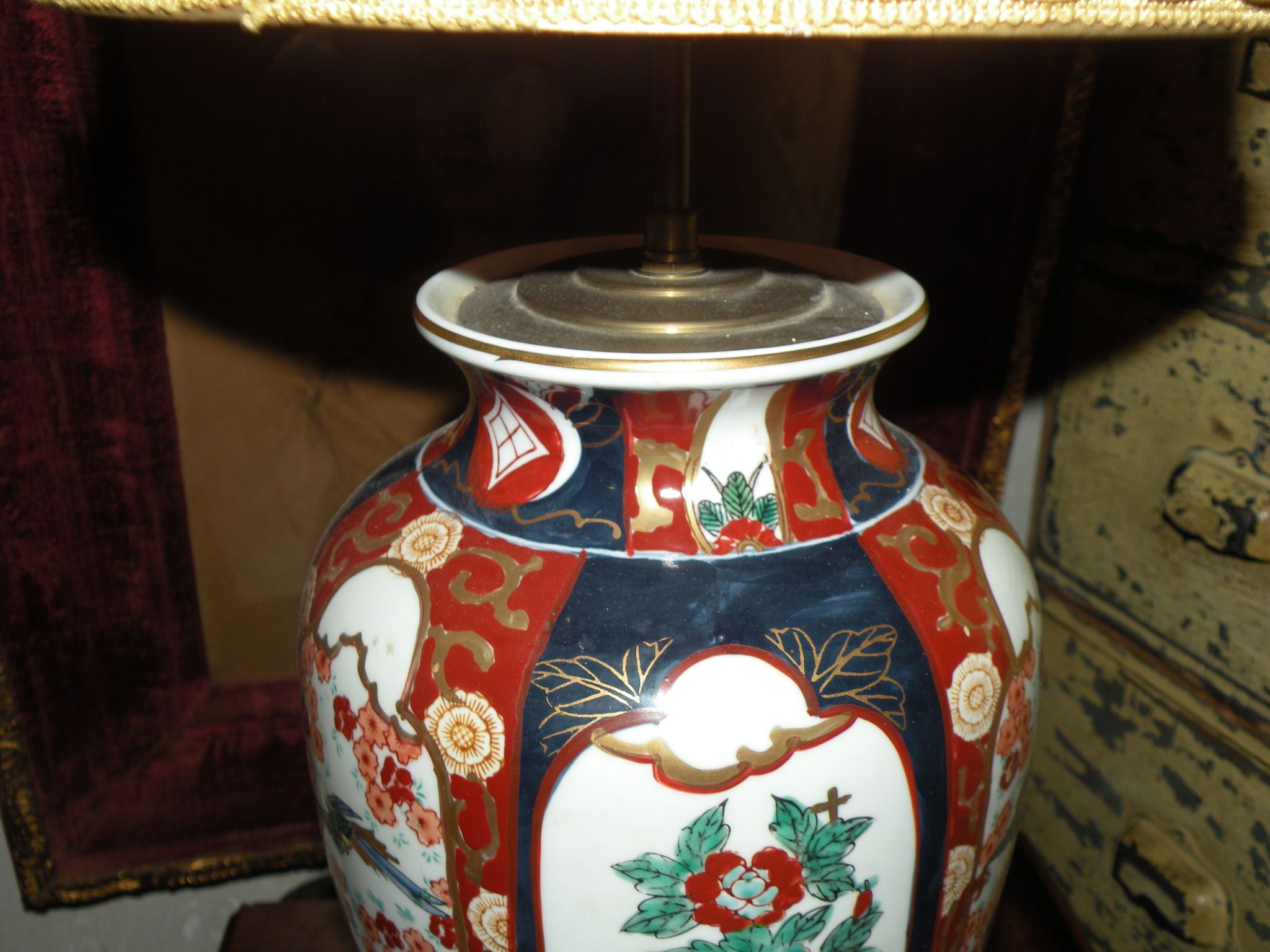 Living room lamp, Japanese Imari from the 1950s, 1960s