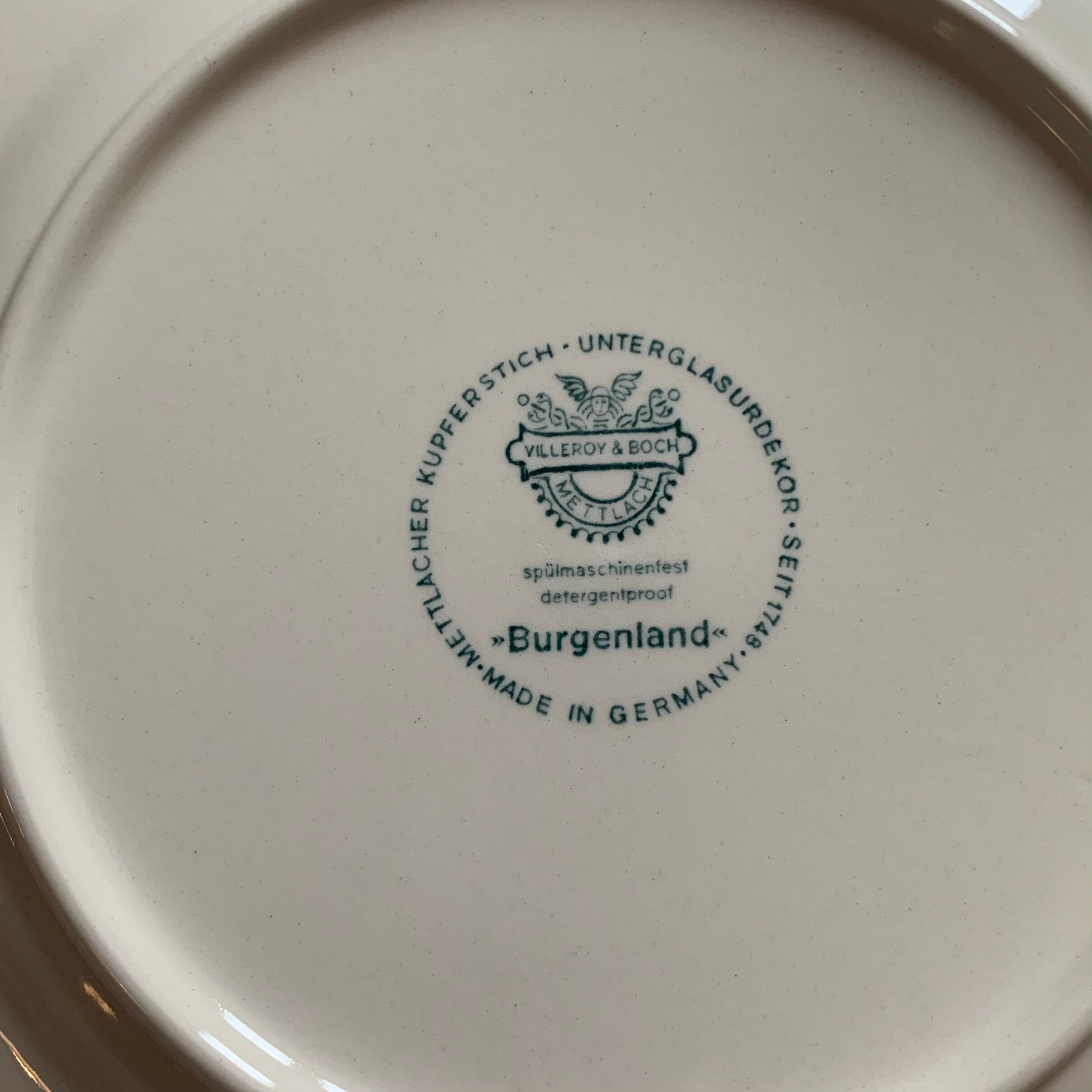 Set of 6 dessert plates Villeroy - Boch model Burgenland blue/ white