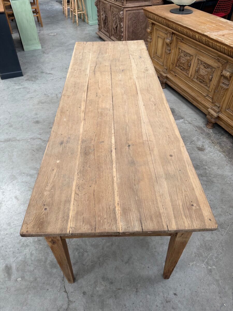 Oak farmhouse table from the early 20th century.
