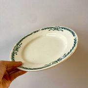 set of 5 large flat plates in Terre de Fer Longchamp model Belleville late 19th century