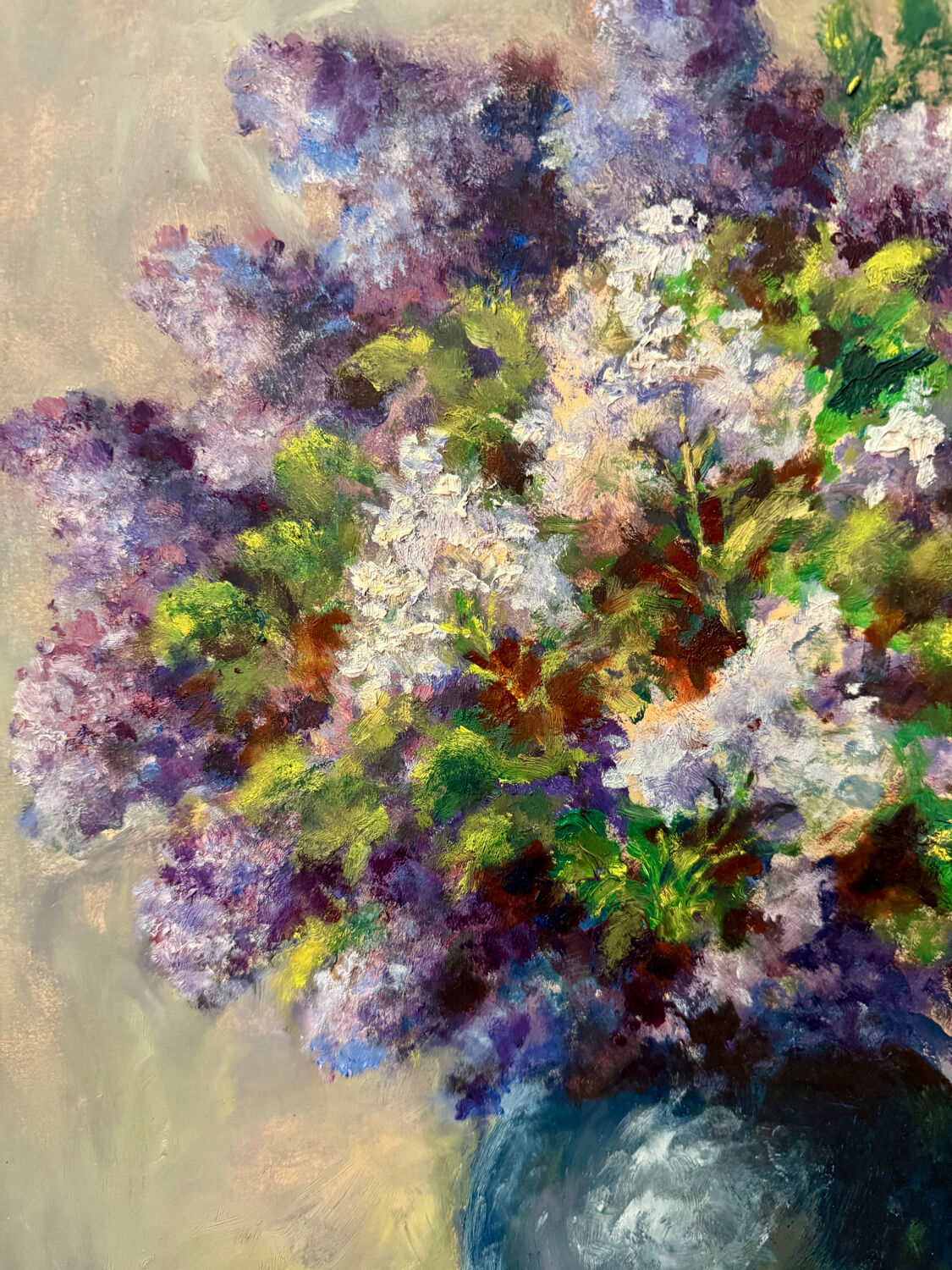 Painting Still Life with Lilacs 20th Century
