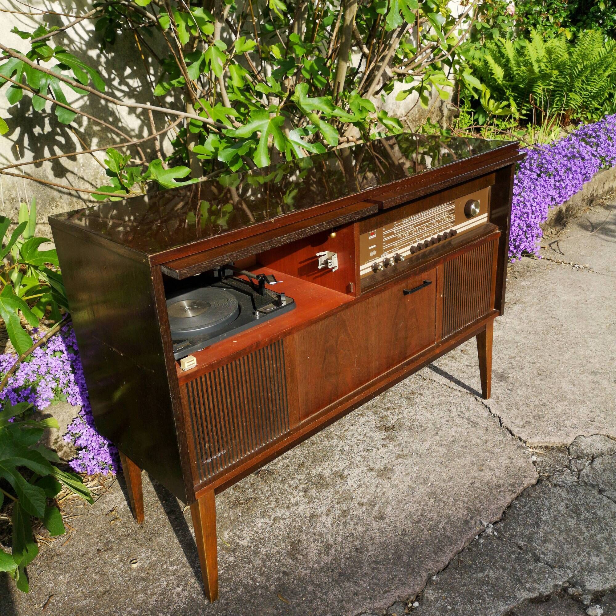 Grundig radio and record player furniture in the 1960s