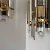 Crystal baguette wall lights from the 80s