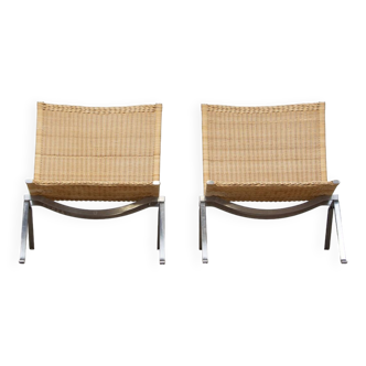 Pair of Poul Kjaerholm armchairs for Fritz Hansen