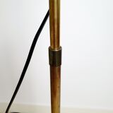 Scandinavian floor lamp gilded and black, 1970