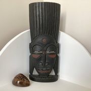 African wooden mask statuette