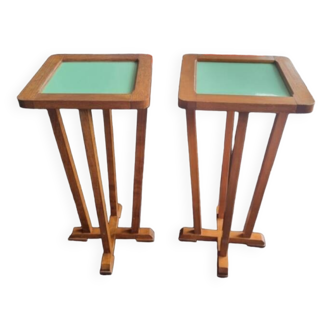 Pair of art deco side tables