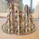 Exclusive 6-piece silver-plated spice service, classic Georgian style.