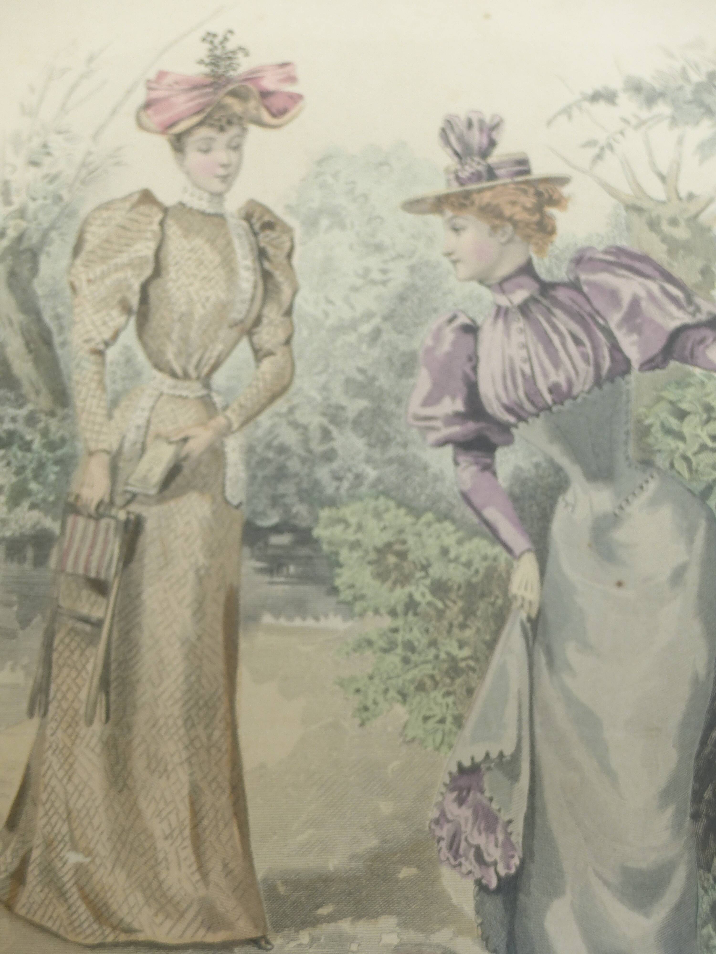 Lithograph of the 19th "the fashion monitor"