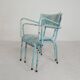 Lot de 2 chaises de jardin industrielles en acier avec accoudoirs, années 1950