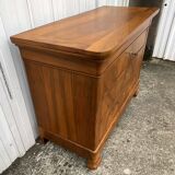 Commode Française Louis Philippe Milieu 19ème Siècle En Ronce De Noyer