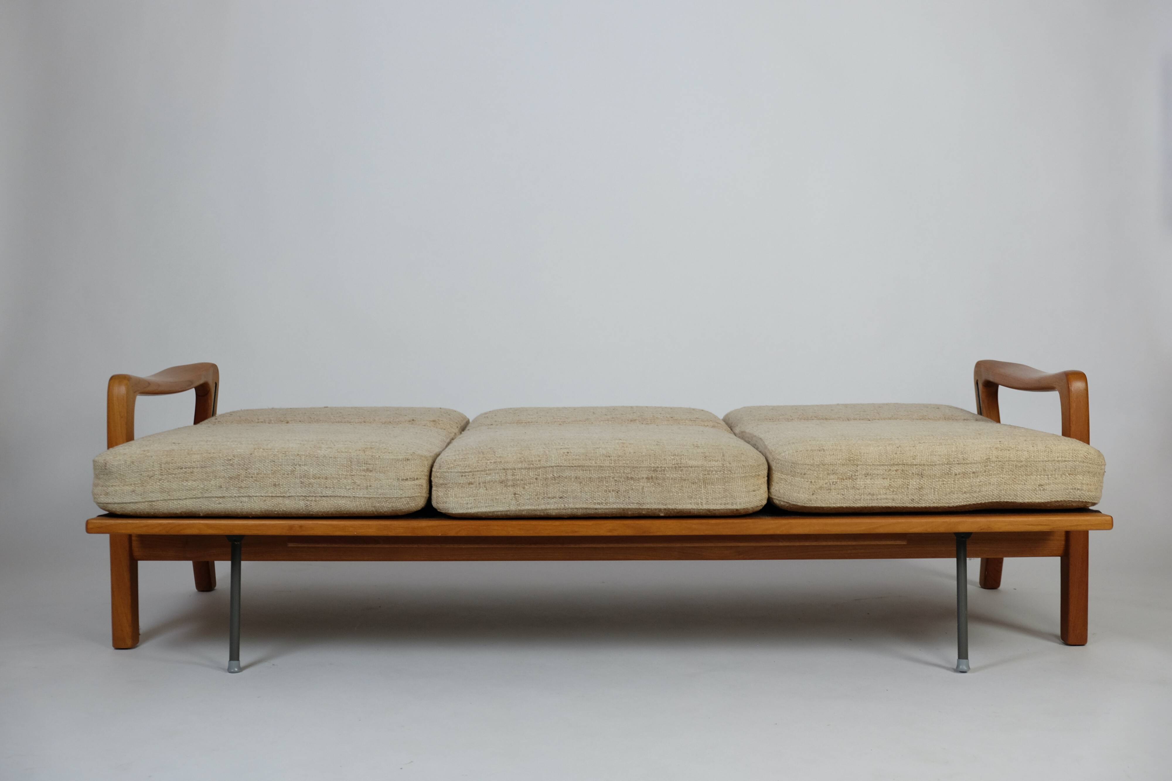 Danish 3-Sitzer Teak Sofa Daybed Juul Kristensen Vintage 60er 70s